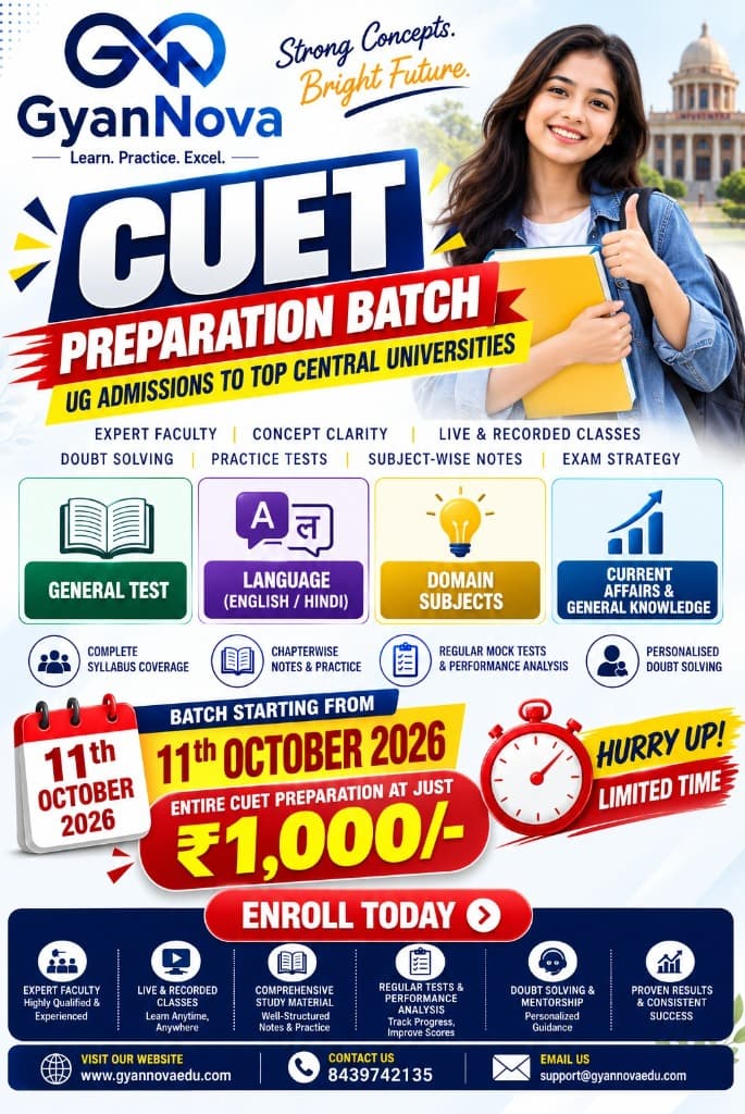CUET (UG) 2026 Preparation Batch